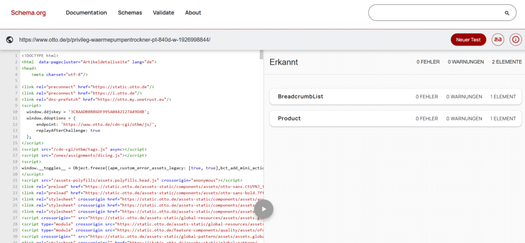 Schema.org Validator